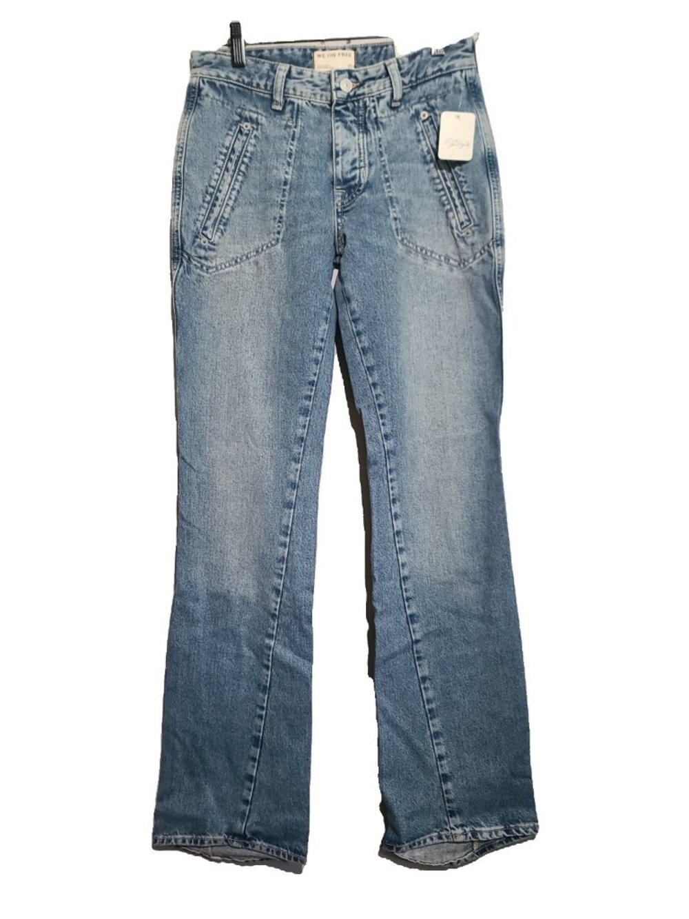 Free People CARNIVALE LOW RISE BOOTCUT Jeans Size 25 Blue NWT